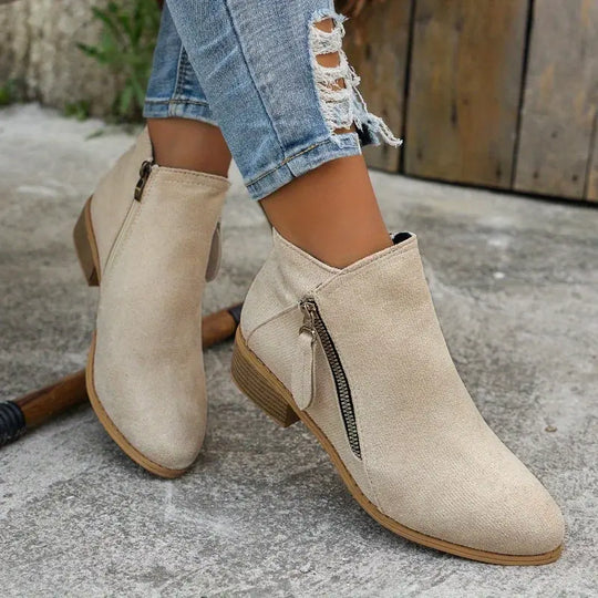 Winterfeld™ | Trendige Wildlederstiefel mit Absatz