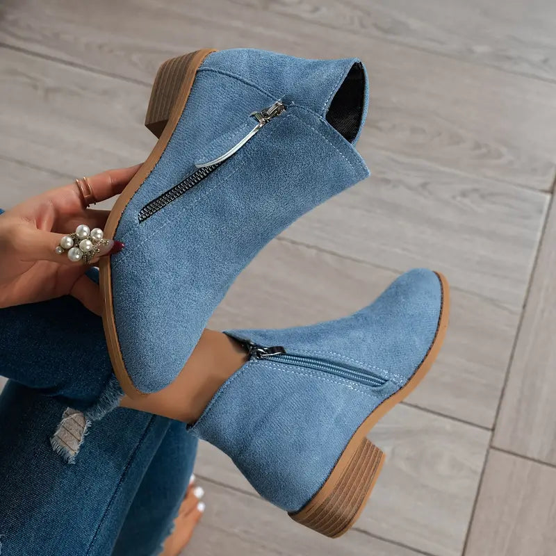 Winterfeld™ | Trendige Wildlederstiefel mit Absatz