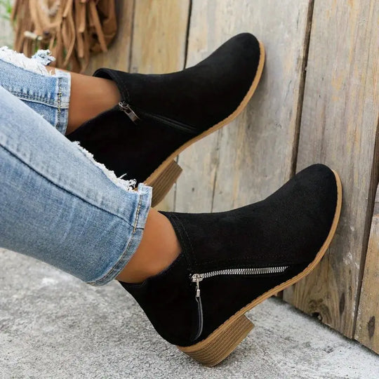 Winterfeld™ | Trendige Wildlederstiefel mit Absatz