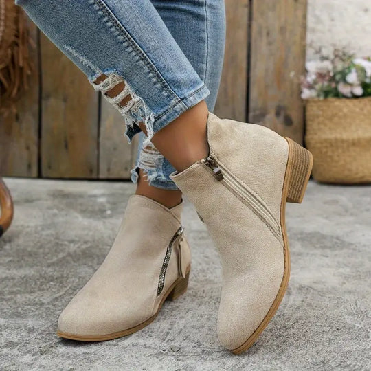 Winterfeld™ | Trendige Wildlederstiefel mit Absatz
