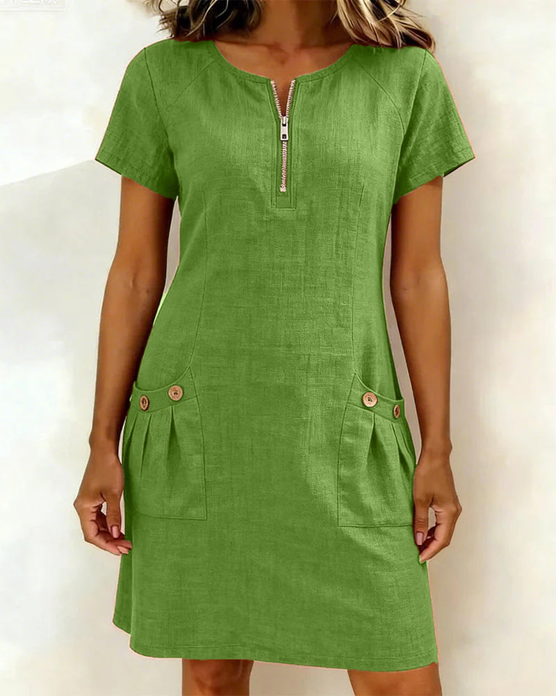 Sommerfeld | Damen-Etui-Kleid, kurzärmelig