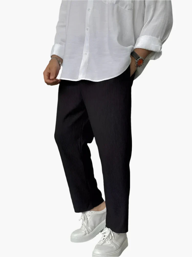 Winterfeld™ | Herren Relax Fit Plissee Hose – Eleganter und Bequemer Alltags- und Business-Look
