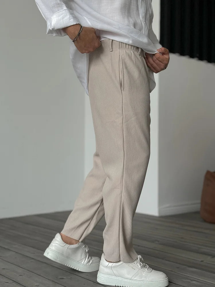 Winterfeld™ | Herren Relax Fit Plissee Hose – Eleganter und Bequemer Alltags- und Business-Look