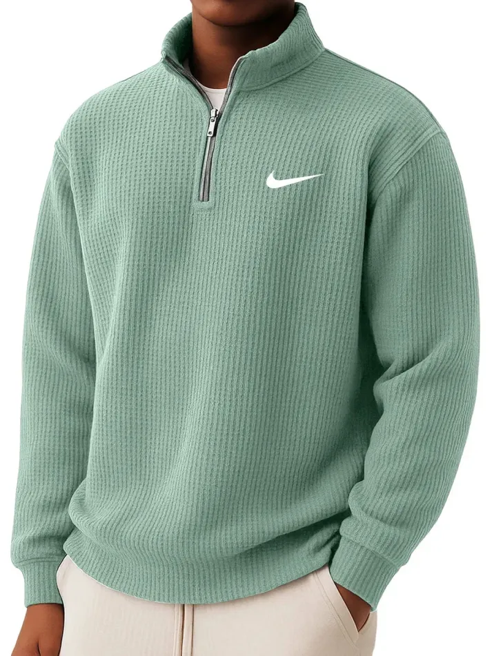 Sommerfeld | Sweatshirt mit Kragen und halbem Reißverschluss
