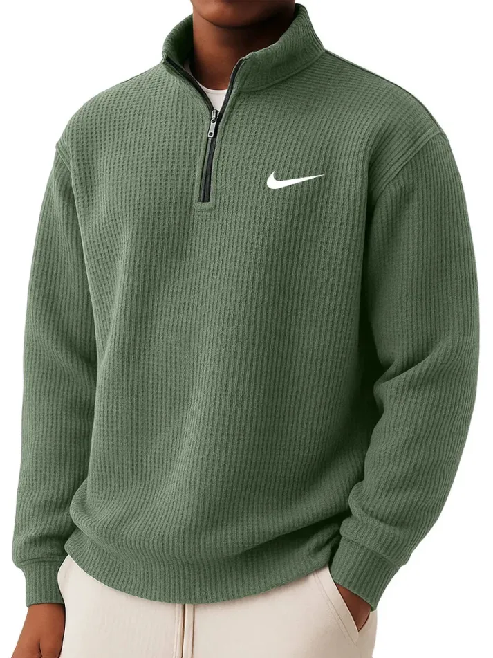 Sommerfeld | Sweatshirt mit Kragen und halbem Reißverschluss
