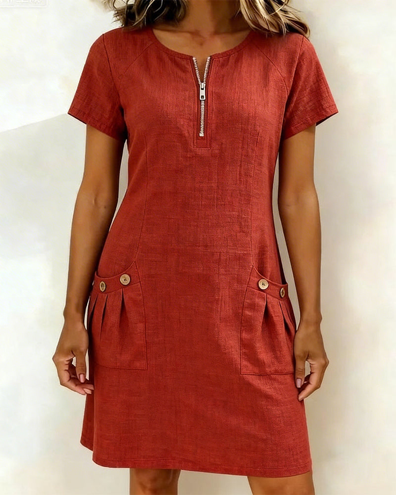 Sommerfeld | Damen-Etui-Kleid, kurzärmelig