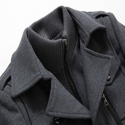 Winterfeld | Luxuriöser Doppelkragen-Trenchcoat für Herren