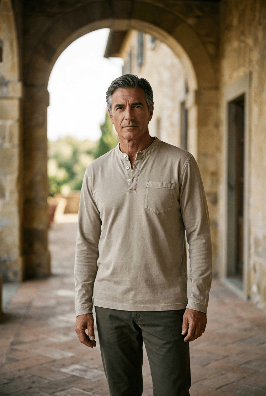 Sommerfeld | Langarm-Henleyshirt aus Baumwolle (1 kaufen, 1 GRATIS dazu)