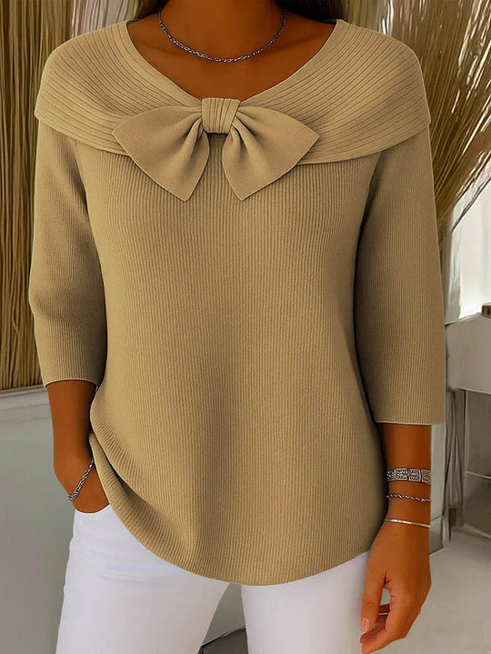 Sommerfeld | Strickpullover mit Schleifendrapierung