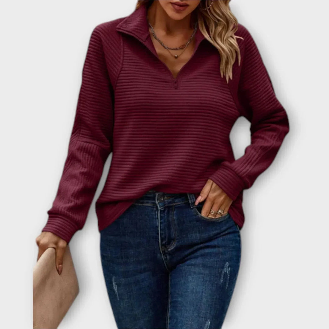 Sommerfeld | Eleganter Half-Zip Pullover für Damen