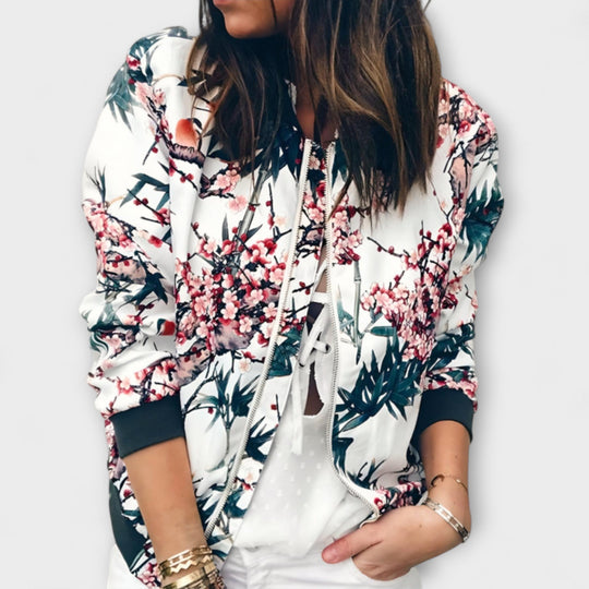 Winterfeld™ | Kaelin – Stylische Bomberjacke mit Blumenmuster