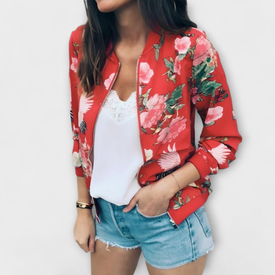 Winterfeld™ | Kaelin – Stylische Bomberjacke mit Blumenmuster