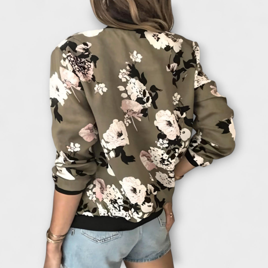 Winterfeld™ | Kaelin – Stylische Bomberjacke mit Blumenmuster
