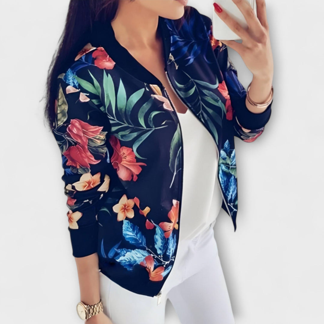 Winterfeld™ | Kaelin – Stylische Bomberjacke mit Blumenmuster