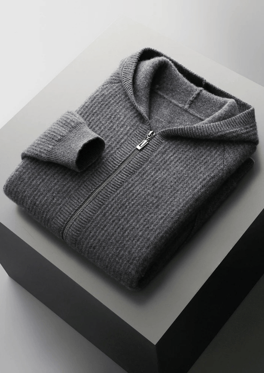 Sommerfeld | Merino Zip-Hoodie aus extra feiner Merinowolle