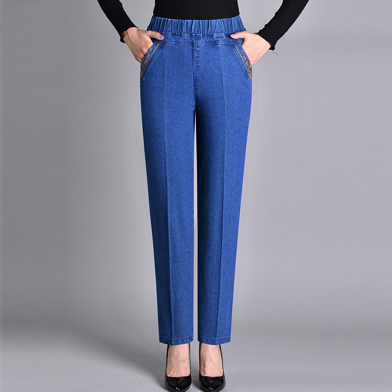 Winterfeld | Damenjeans mit elastischem Bund und Seitentaschen