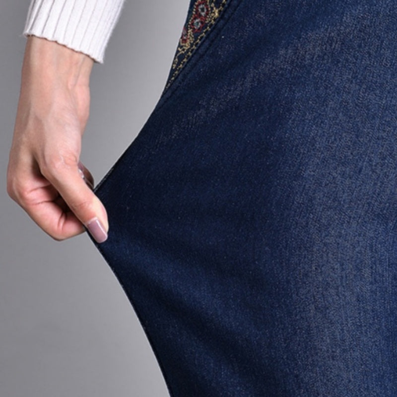 Winterfeld | Damenjeans mit elastischem Bund und Seitentaschen
