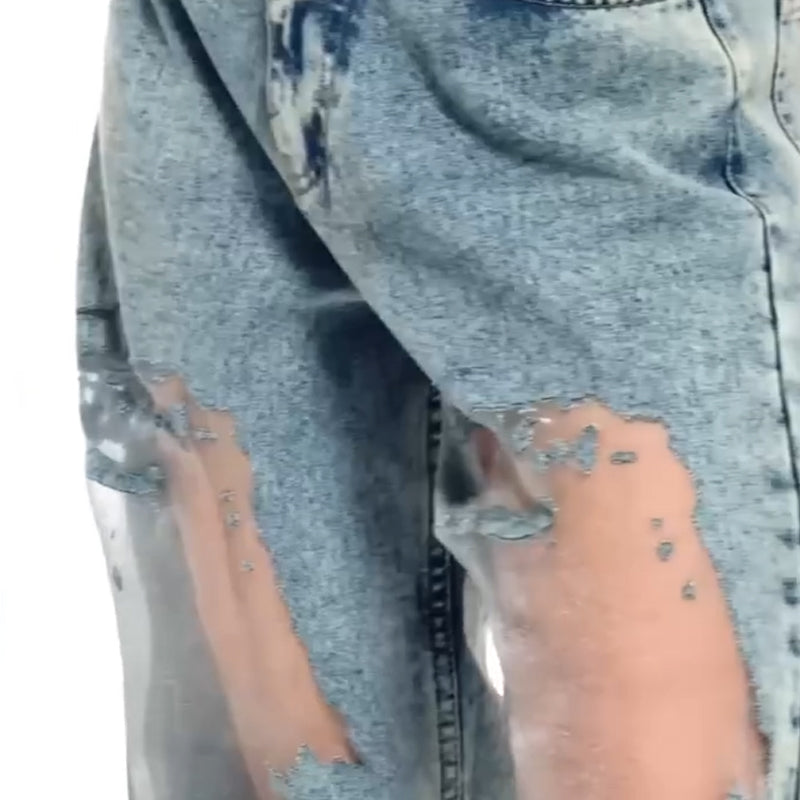 Winterfeld | JEANS MIT VINTAGE MESH PATCHWORK PRINT