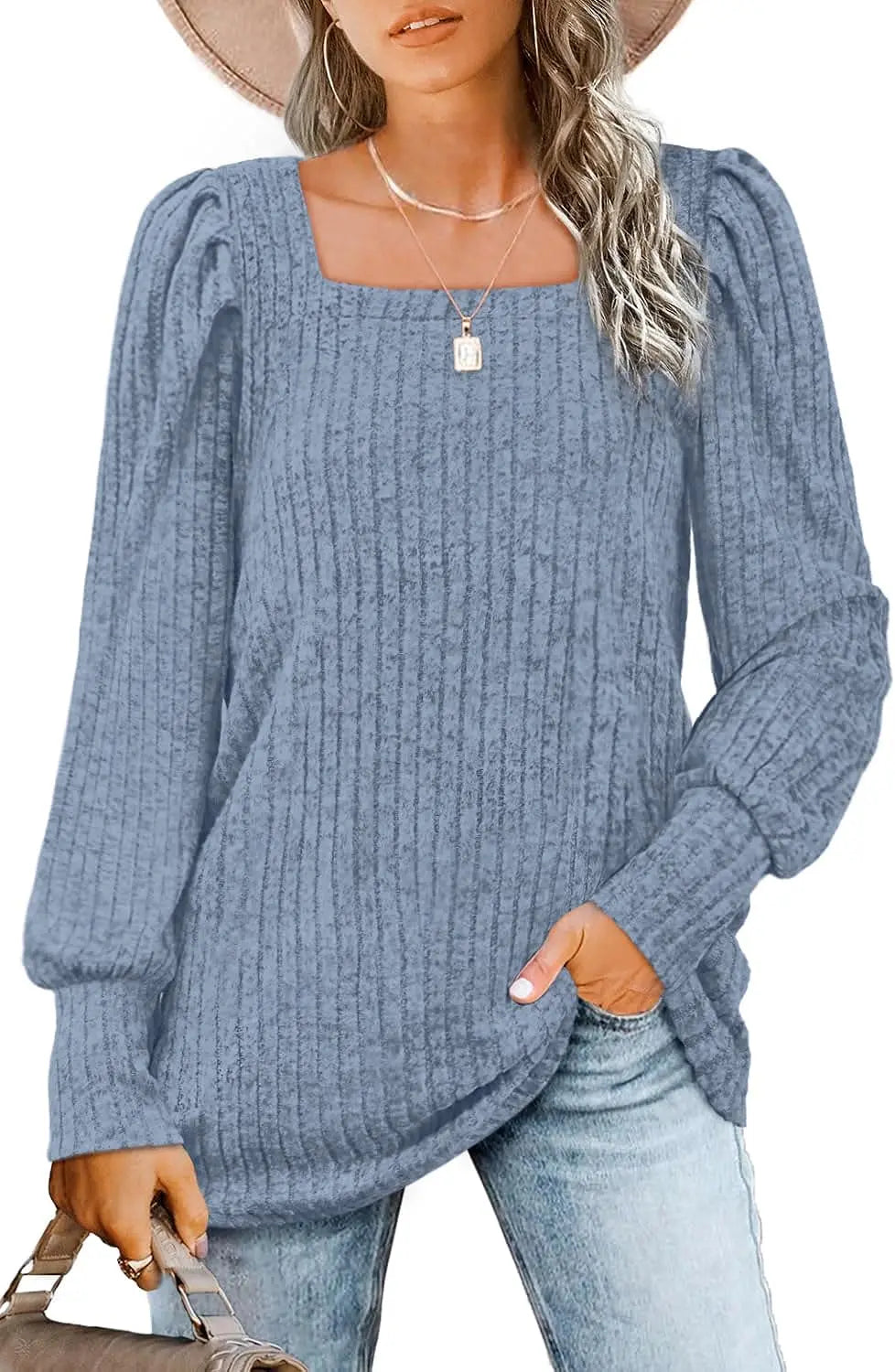 Sommerfeld | Lässiger Pullover mit Quadrat-Ausschnitt
