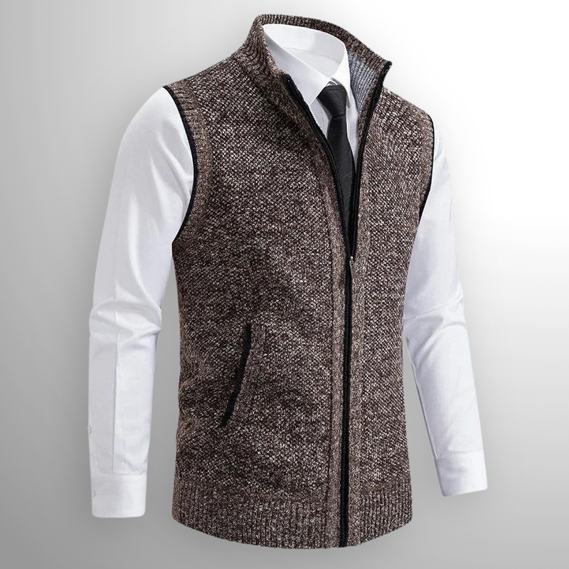 Winterfeld | Elegante Strickweste mit Reißverschluss für Herren