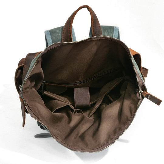 Wachsbeschichteter Canvas Rolltop-Rucksack | MARSEILLE